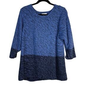 Avenue Blue Colorblock Knit Sweater Cozy Fall Casual Tunic Plus Size 18 20